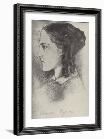 Christina Rossetti, English Poet-Dante Gabriel Rossetti-Framed Giclee Print