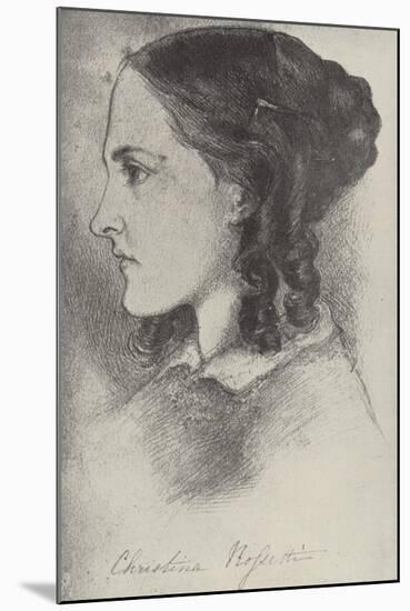 Christina Rossetti, English Poet-Dante Gabriel Rossetti-Mounted Giclee Print