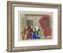 Christine de Pisan, Presenting Her Book to the Queen of France, Early 15th Century-Henry Shaw-Framed Giclee Print