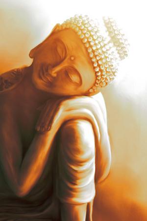 Delightful Stone Cast Reclining Buddha Ornament