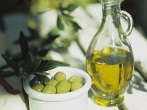 Olive Oil and Green Olives-Christine Gillé-Photographic Print