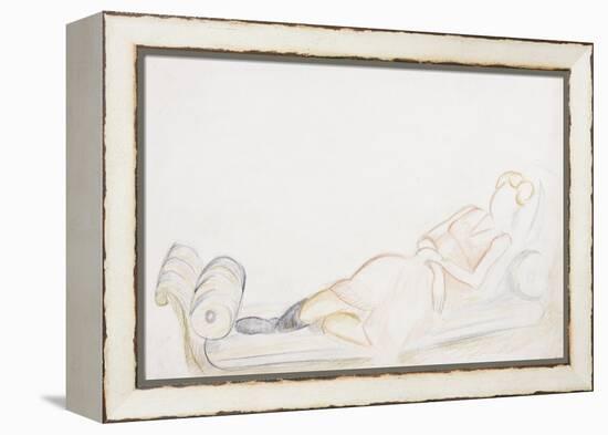 Christine Mavrogordato on a Day Bed, C.1928-Mark Gertler-Framed Premier Image Canvas