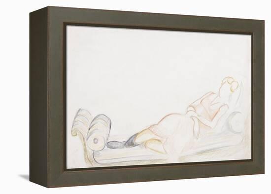 Christine Mavrogordato on a Day Bed, C.1928-Mark Gertler-Framed Premier Image Canvas