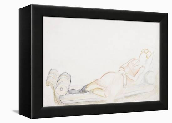 Christine Mavrogordato on a Day Bed, C.1928-Mark Gertler-Framed Premier Image Canvas
