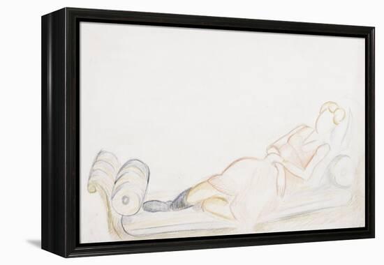 Christine Mavrogordato on a Day Bed, C.1928-Mark Gertler-Framed Premier Image Canvas