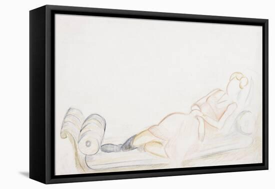 Christine Mavrogordato on a Day Bed, C.1928-Mark Gertler-Framed Premier Image Canvas