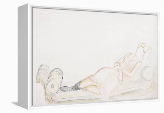 Christine Mavrogordato on a Day Bed, C.1928-Mark Gertler-Framed Premier Image Canvas