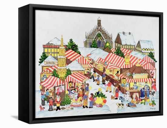 Christkindlmarket, Nuernberg, 1987-Christian Kaempf-Framed Premier Image Canvas