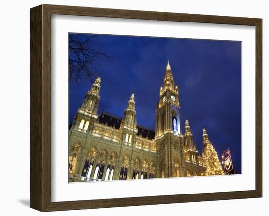 Christkindlmarkt at City Hall, Vienna, Austria, Europe-Hans Peter Merten-Framed Photographic Print