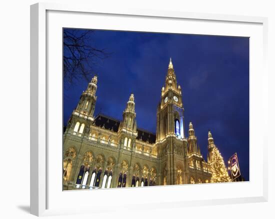 Christkindlmarkt at City Hall, Vienna, Austria, Europe-Hans Peter Merten-Framed Photographic Print