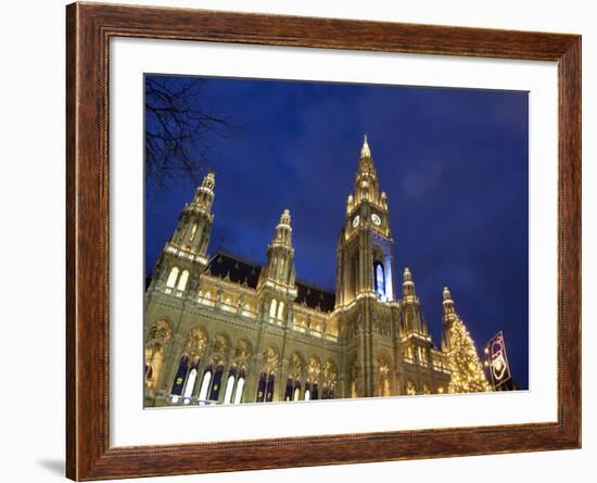 Christkindlmarkt at City Hall, Vienna, Austria, Europe-Hans Peter Merten-Framed Photographic Print