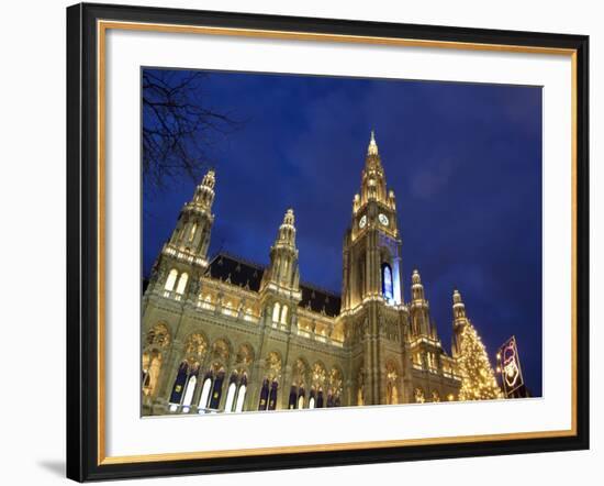 Christkindlmarkt at City Hall, Vienna, Austria, Europe-Hans Peter Merten-Framed Photographic Print