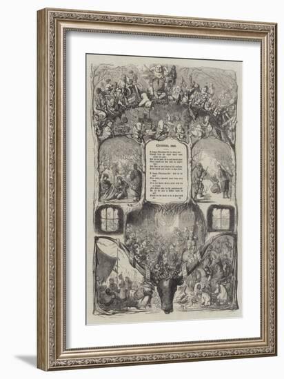 Christmas, 1860-George Du Maurier-Framed Giclee Print