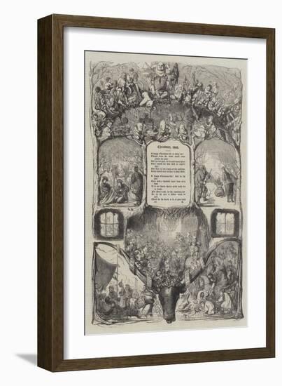 Christmas, 1860-George Du Maurier-Framed Giclee Print