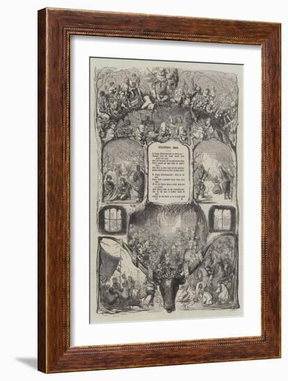 Christmas, 1860-George Du Maurier-Framed Giclee Print