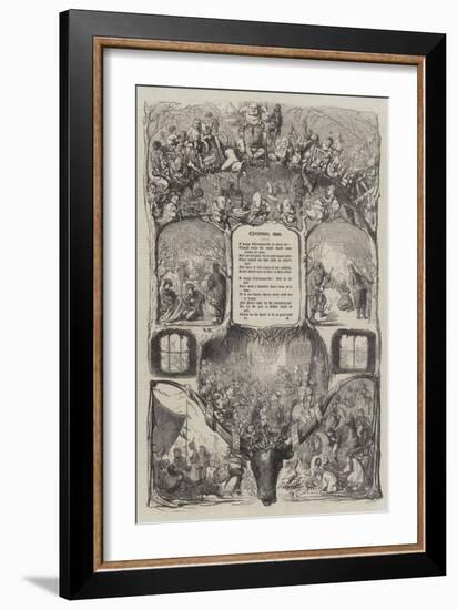 Christmas, 1860-George Du Maurier-Framed Giclee Print