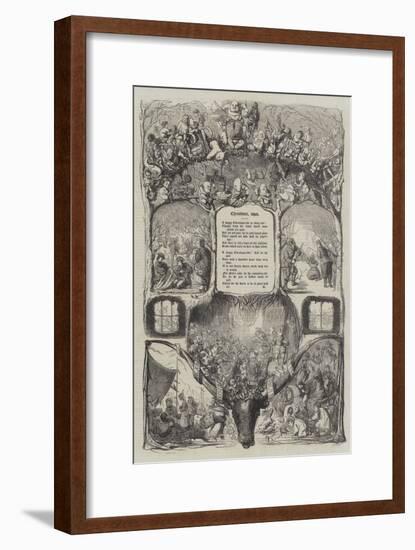 Christmas, 1860-George Du Maurier-Framed Giclee Print