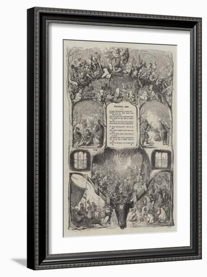 Christmas, 1860-George Du Maurier-Framed Giclee Print