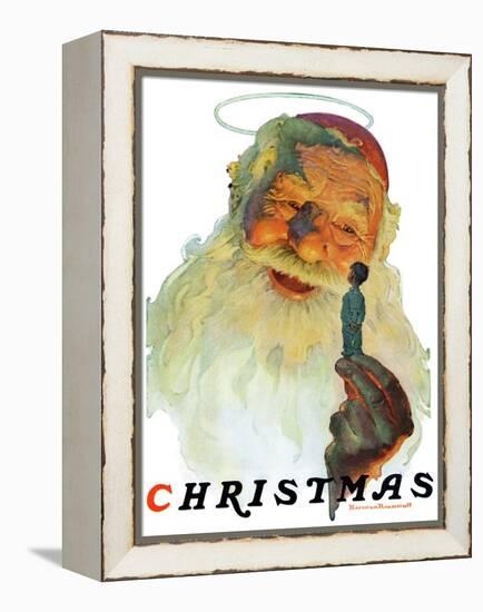 "Christmas, 1927" (King Kong Santa), December 3,1927-Norman Rockwell-Framed Premier Image Canvas