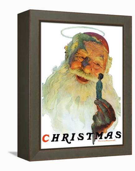 "Christmas, 1927" (King Kong Santa), December 3,1927-Norman Rockwell-Framed Premier Image Canvas