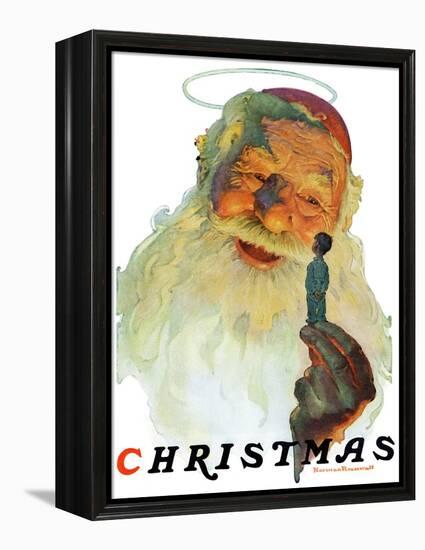 "Christmas, 1927" (King Kong Santa), December 3,1927-Norman Rockwell-Framed Premier Image Canvas