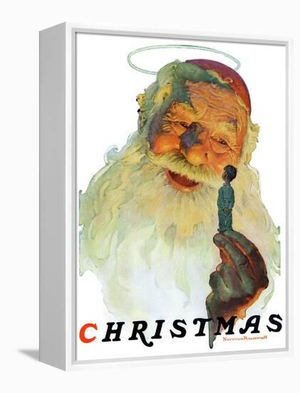 "Christmas, 1927" (King Kong Santa), December 3,1927-Norman Rockwell-Framed Premier Image Canvas