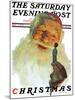 "Christmas, 1927" (King Kong Santa) Saturday Evening Post Cover, December 3,1927-Norman Rockwell-Mounted Giclee Print