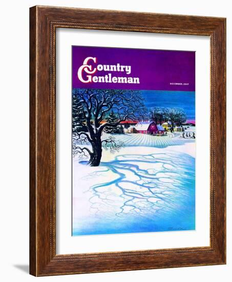 "Christmas 1947," Country Gentleman Cover, December 1, 1947-Francis Chase-Framed Giclee Print