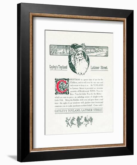 'Christmas Advert For Cayley's Toyland', 1917-Unknown-Framed Giclee Print