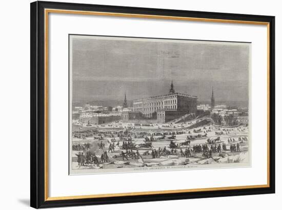 Christmas Amusements at Stockholm-null-Framed Giclee Print