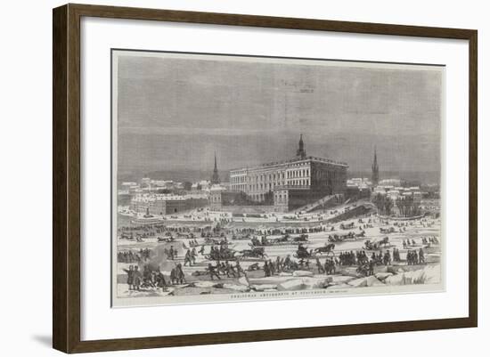 Christmas Amusements at Stockholm-null-Framed Giclee Print