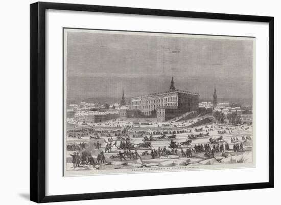 Christmas Amusements at Stockholm-null-Framed Giclee Print