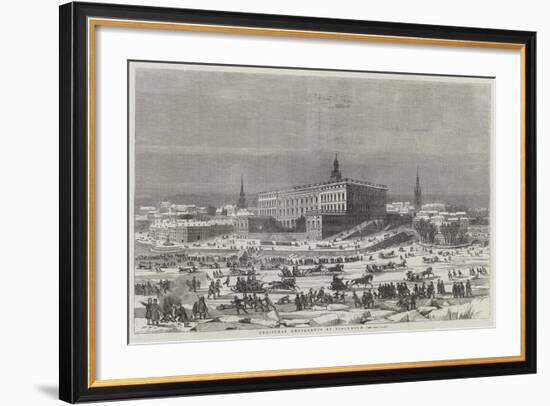 Christmas Amusements at Stockholm-null-Framed Giclee Print