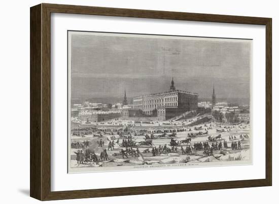 Christmas Amusements at Stockholm-null-Framed Giclee Print