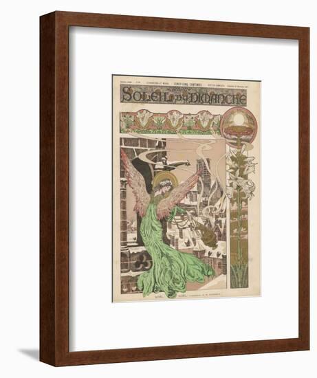 Christmas Angel Announces the Arrival of Christmas-Duchemin-Framed Art Print