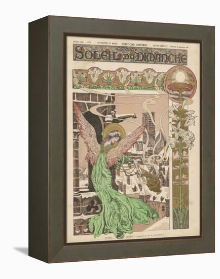 Christmas Angel Announces the Arrival of Christmas-Duchemin-Framed Stretched Canvas