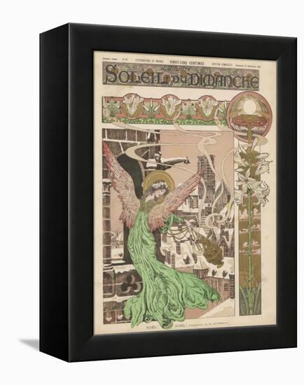 Christmas Angel Announces the Arrival of Christmas-Duchemin-Framed Stretched Canvas