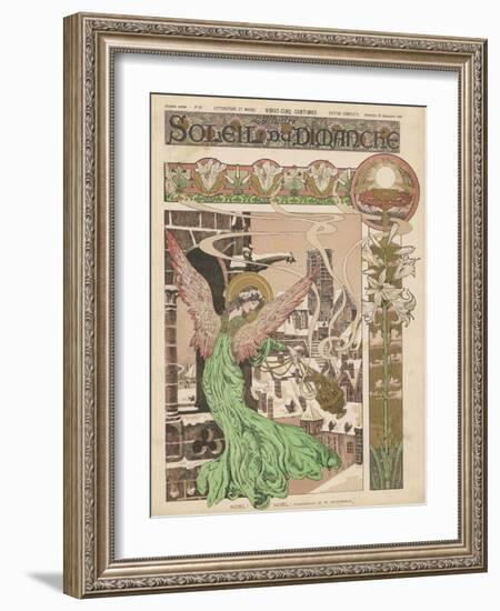 Christmas Angel Announces the Arrival of Christmas-Duchemin-Framed Art Print