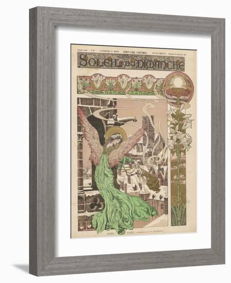 Christmas Angel Announces the Arrival of Christmas-Duchemin-Framed Art Print