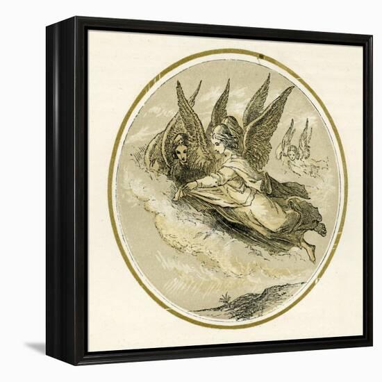 Christmas angels-Myles Birket Foster-Framed Premier Image Canvas