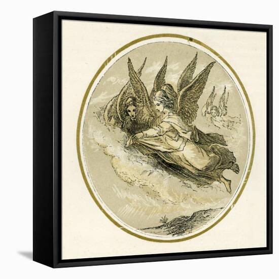 Christmas angels-Myles Birket Foster-Framed Premier Image Canvas