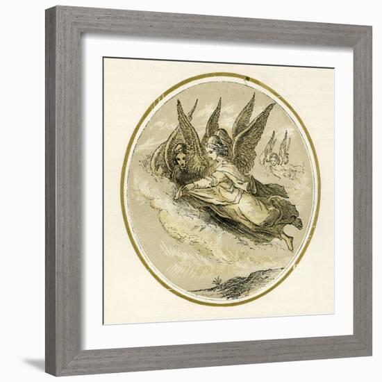 Christmas angels-Myles Birket Foster-Framed Giclee Print