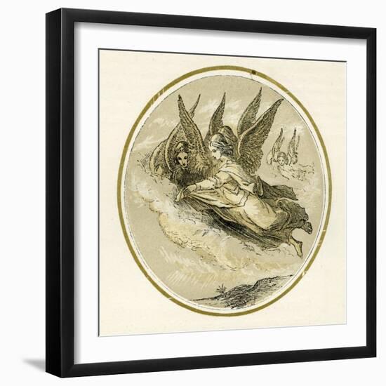 Christmas angels-Myles Birket Foster-Framed Giclee Print