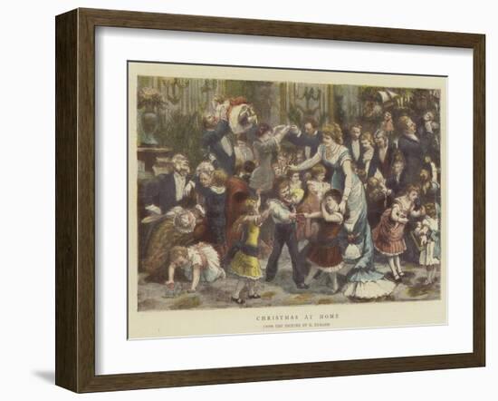 Christmas at Home-Godefroy Durand-Framed Giclee Print