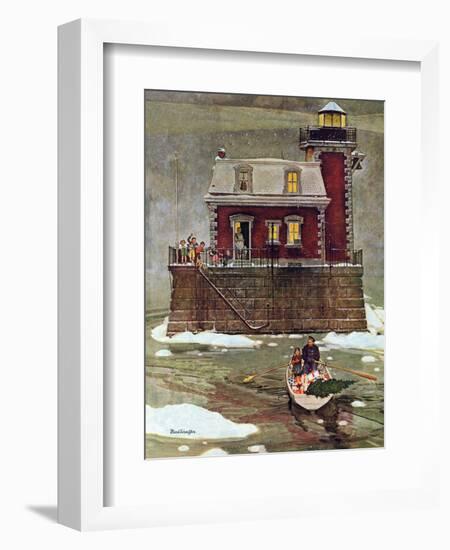 "Christmas at the Lighthouse," December 28, 1946-Mead Schaeffer-Framed Giclee Print