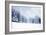 Christmas Background with Snowy Fir Trees-melis-Framed Photographic Print