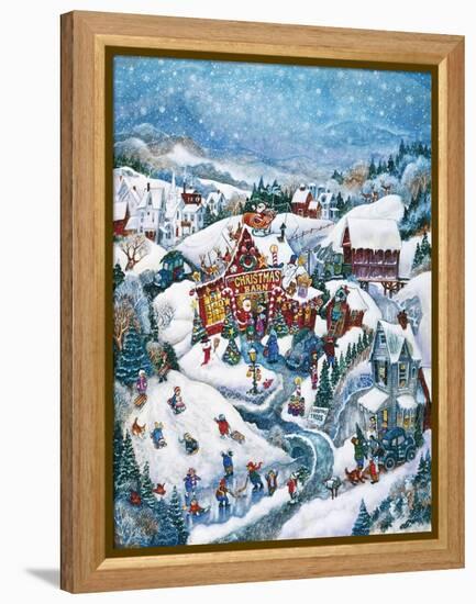 Christmas Barn-Bill Bell-Framed Premier Image Canvas