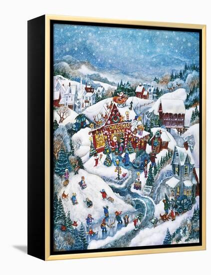 Christmas Barn-Bill Bell-Framed Premier Image Canvas