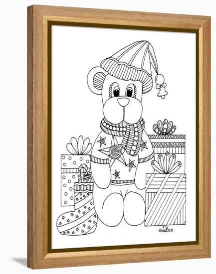 Christmas Bear-KCDoodleArt-Framed Premier Image Canvas