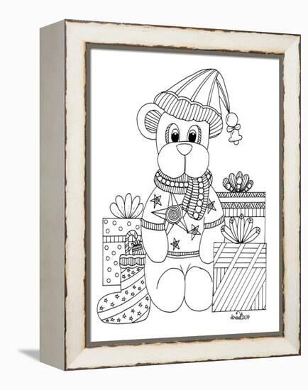 Christmas Bear-KCDoodleArt-Framed Premier Image Canvas